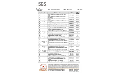 環(huán)保測試報告 PFAS CANEC25009106005